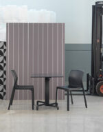 NARDI Ibisco Folding Table Base (Charcoal) & Bit Chairs (Charcoal)
