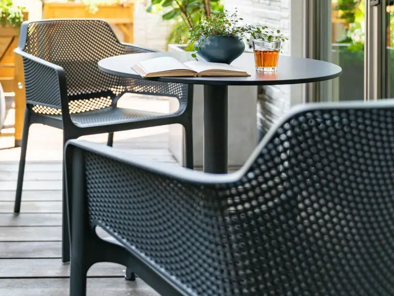 Nardi calice table base + net chairs - charcoal