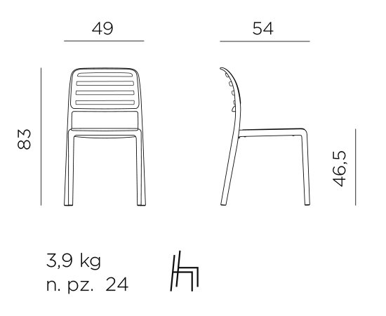 Costa Bistro Chair 10 Nardi costa bistro chair dimensions