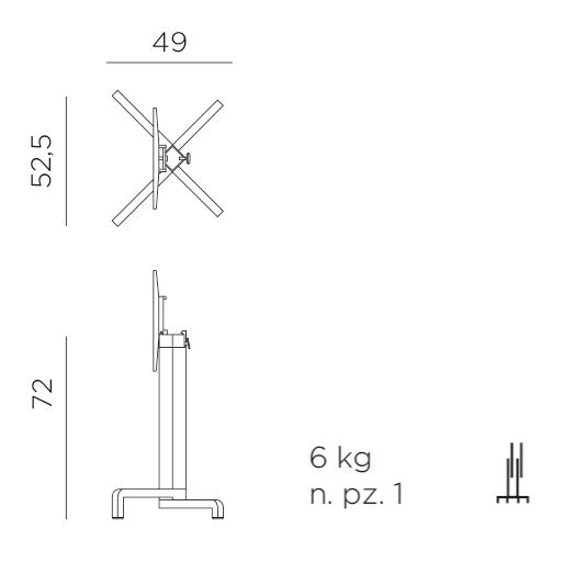 Ibisco Folding Table Base 10 Nardi ibisco folding table base dimensions