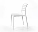 NARDI The Costa Bistro Chair in White (Profile View)