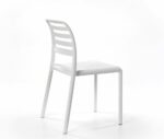 NARDI The Costa Bistro Chair in White (Profile View Focus on Back)