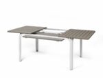 NARDI Alloro 140 Extendable Outdoor Table - White & Taupe (Extending Mechanism)