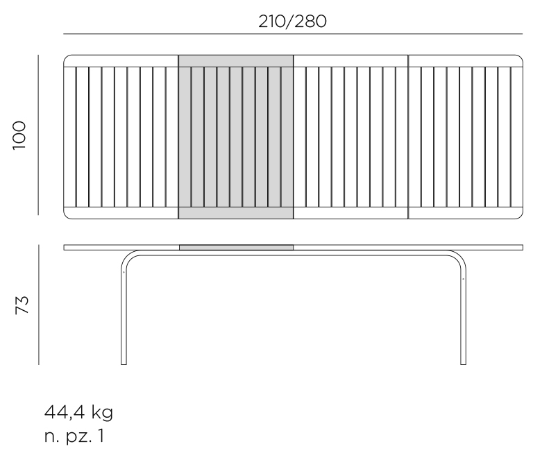 Palma Alloro 9 Piece Dining Setting 10 Nardi alloro 210-280 extendable outdoor dining table dimensions