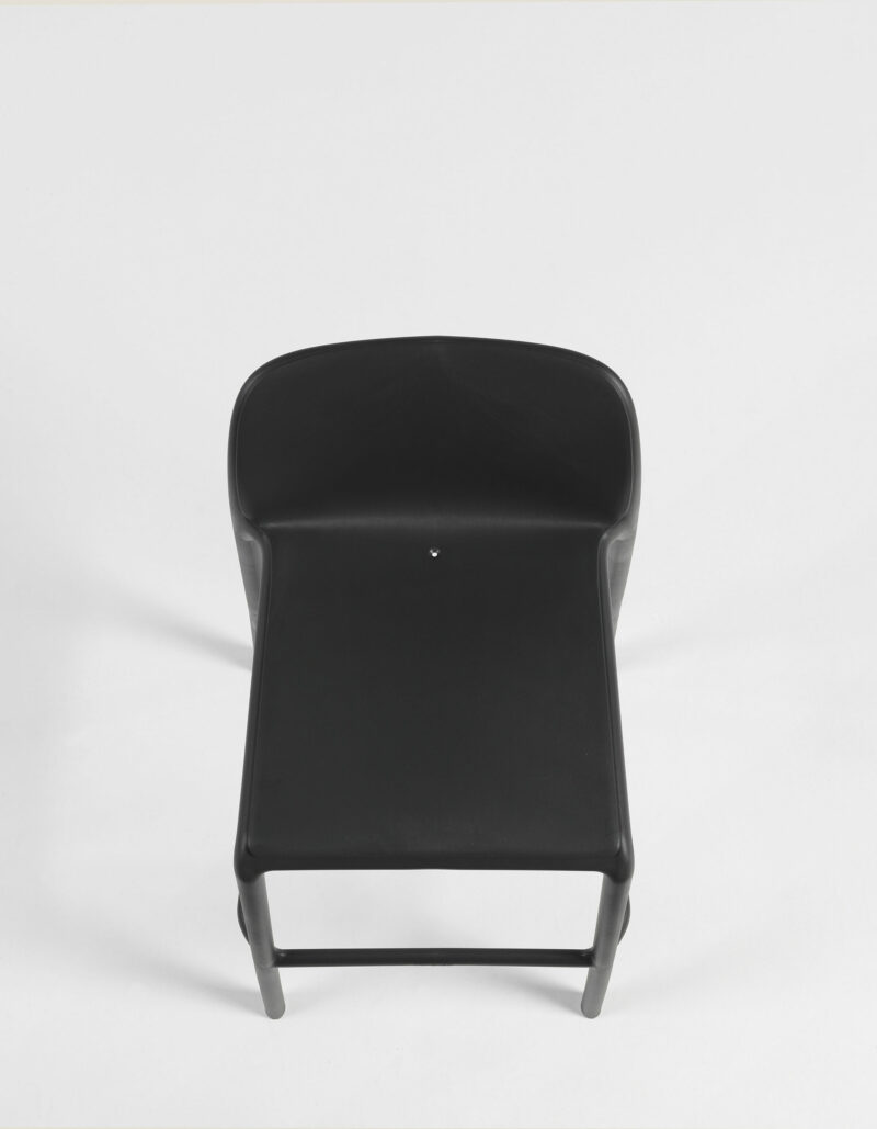 NARDI Faro Breakfast Bar Stool in Charcoal top of seat and back