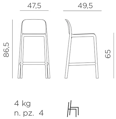 Faro Breakfast Bar Stool 1 Nardi faro breakfast stool dimensions