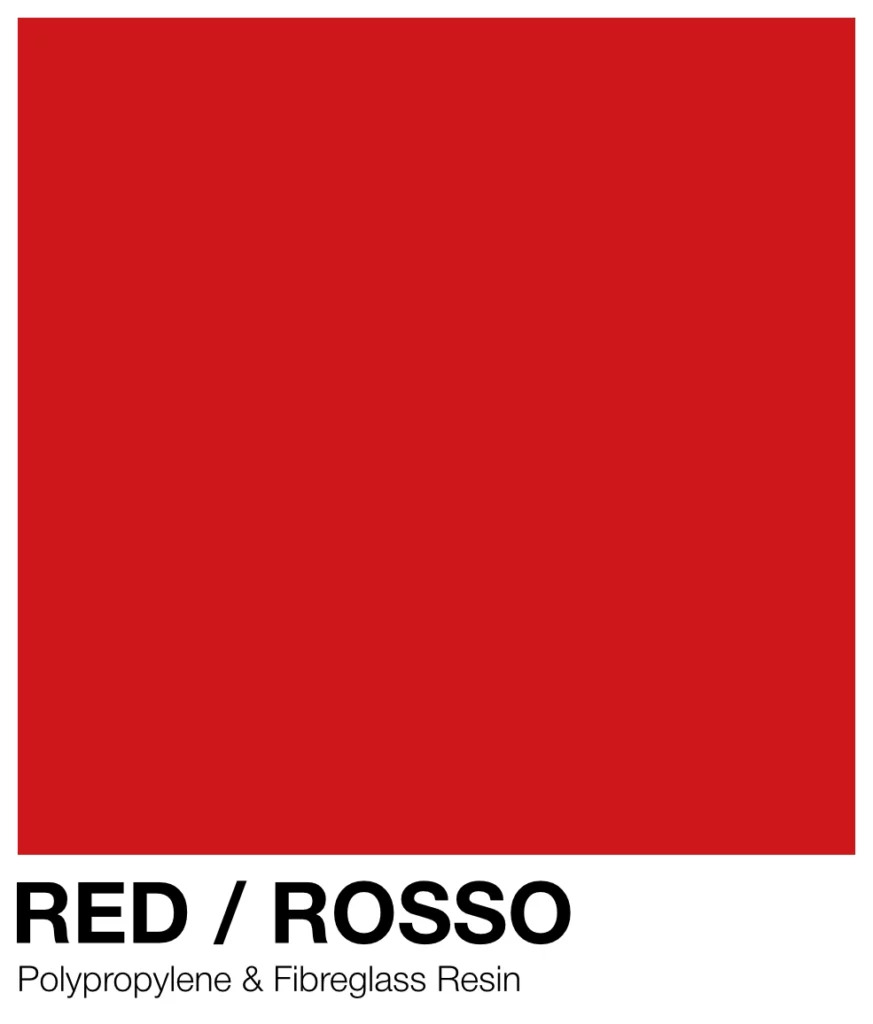 Faro Breakfast Bar Stool 20 Nardi red rosso colour card (polypropylene & fibreglass resin)