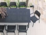 Levante 160-220 Table in Charcoal (Birds eye view)