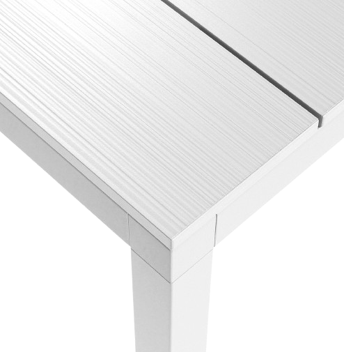 Nardi rio table alu top corner top texture detail - white