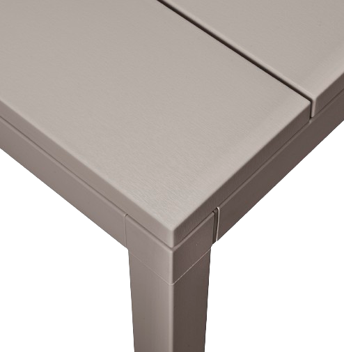 Nardi rio table poly-resin top corner top texture detail - taupe