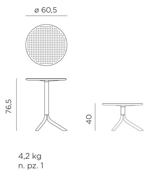 Step Bistro 3-Piece Balcony Setting 10 Nardi step patio table coffee table dimensions