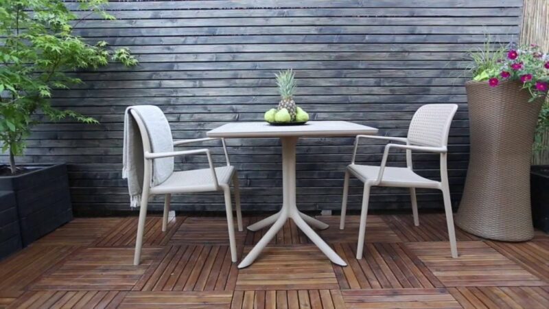 Clip Bora 3 Piece Balcony Setting - White, in Garden Deck Area