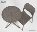 Step Bistro 3 Piece Balcony Setting - Taupe (Bird's eye view)