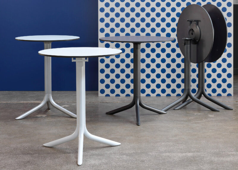 HPL Round White, Charcoal, Grey in Showroom Image