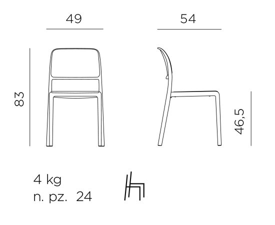 Riva Bistro Chair 10 Nardi riva bistro dimensions