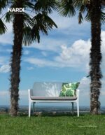 Net Bench Two Seater - White (Pictured on Lawn)