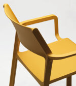 NARDI Trill Armchair in Mustard Yellow – Close up on Back, Arms and Seat