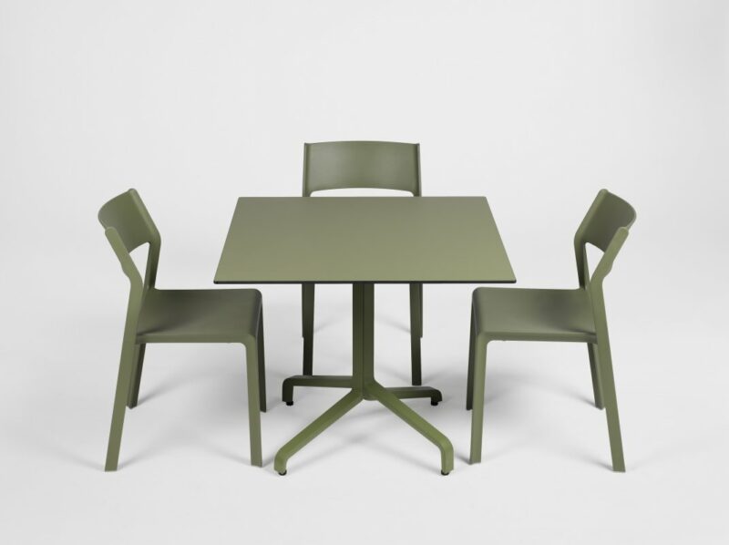 NARDI Trill Bistro Chairs in Olive Green with Frasca Table
