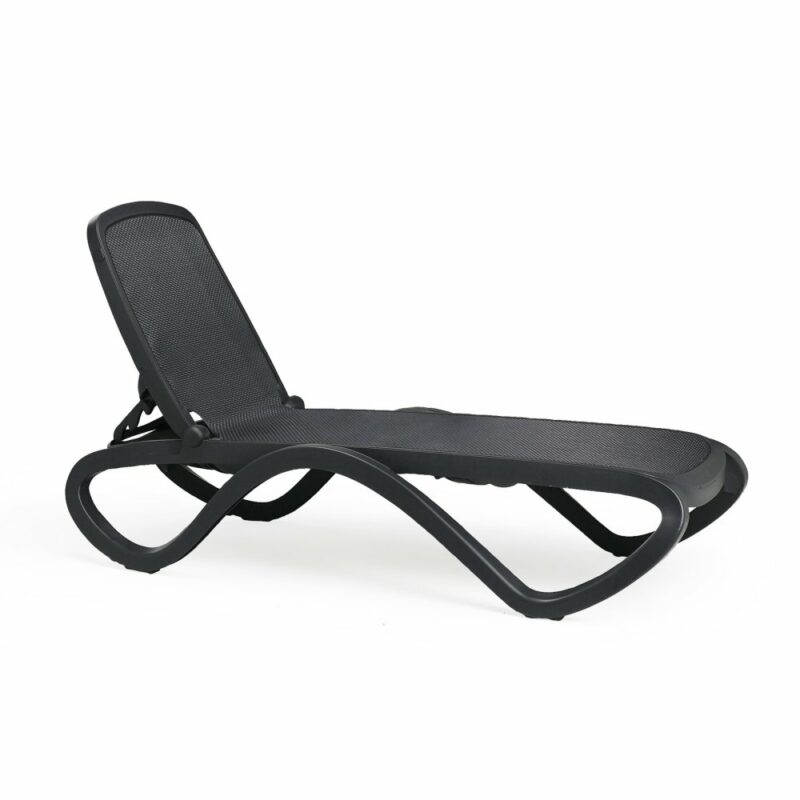 Nardi omega sun lounger - charcoal grey
