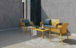Net 4 Piece Lounge Setting - Mustard