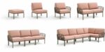 Komodo 5 Modular Outdoor Sofa - Possible Configurations Visualization (Pictured Frame Colour Not Stocked in NZ)