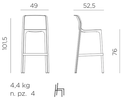Net Cube 5-Piece Outdoor Bar Leaner Set 2 Nardi net tall stool dimensions