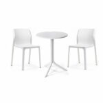Bit Spritz 3-Piece Bistro Set - White The Bit Spritz 3-Piece Bistro Set in White