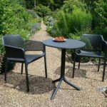 The Net Step 3-Piece Patio Set in Charcoal in Garden