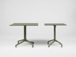 Frasca Mini and Frasca Maxi Folidng Table Bases in Olive Green