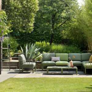 Modular Outdoor Couch Sofa - Komodo 8-Piece in Olive Green