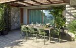 NARDI Rio Alu 210-280 Extendable Outdoor Dining Table Set with Doga Chairs