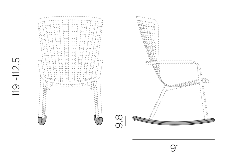 Folio Cushioned Rocking Chair 12 Nardi folio rocking chair dimensions