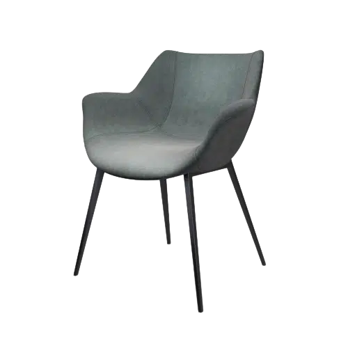 Mendoza plush dining chair transparent