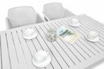 NARDI Net Cube-140 5-Piece Patio Set - White (Table Top & Chairs)