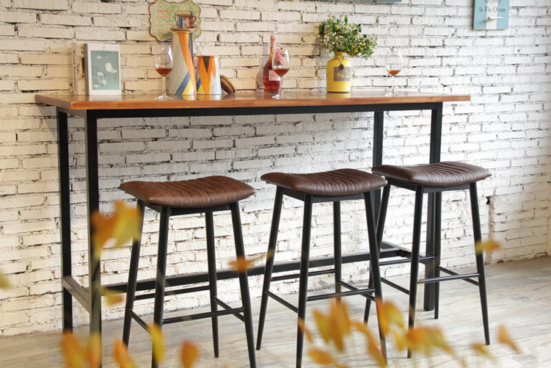 ByDezign Aviator Backless Tall Bar Stools in Tan at Bar Leaner