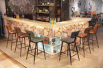 ByDezign Aviator Mid-Century Modern Tall Bar Stools at Bar