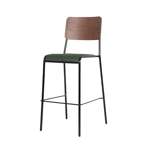 Retro school tall bar stool transparent e1721618735851