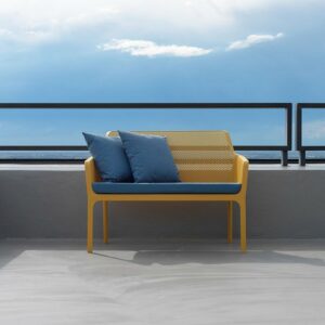 NARDI Net Bench 2-Seater - Mustardl & Denim Cushions
