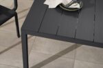 NARDI Rio ALU 140-210 Extendable Table in Charcoal (Aluminium Table Top Texture)