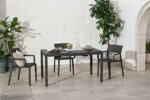 NARDI Trill Rio 140 ALU Outdoor Dining Set (6-Seater) in Charcoal (Table in Native 1.4m Length)