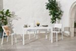 NARDI Trill Rio 140 ALU Outdoor Dining Set (6-Seater) in White (Table in Native 1.4m Length)