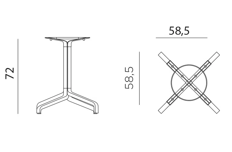 Nardi frasca maxi table base dimensions