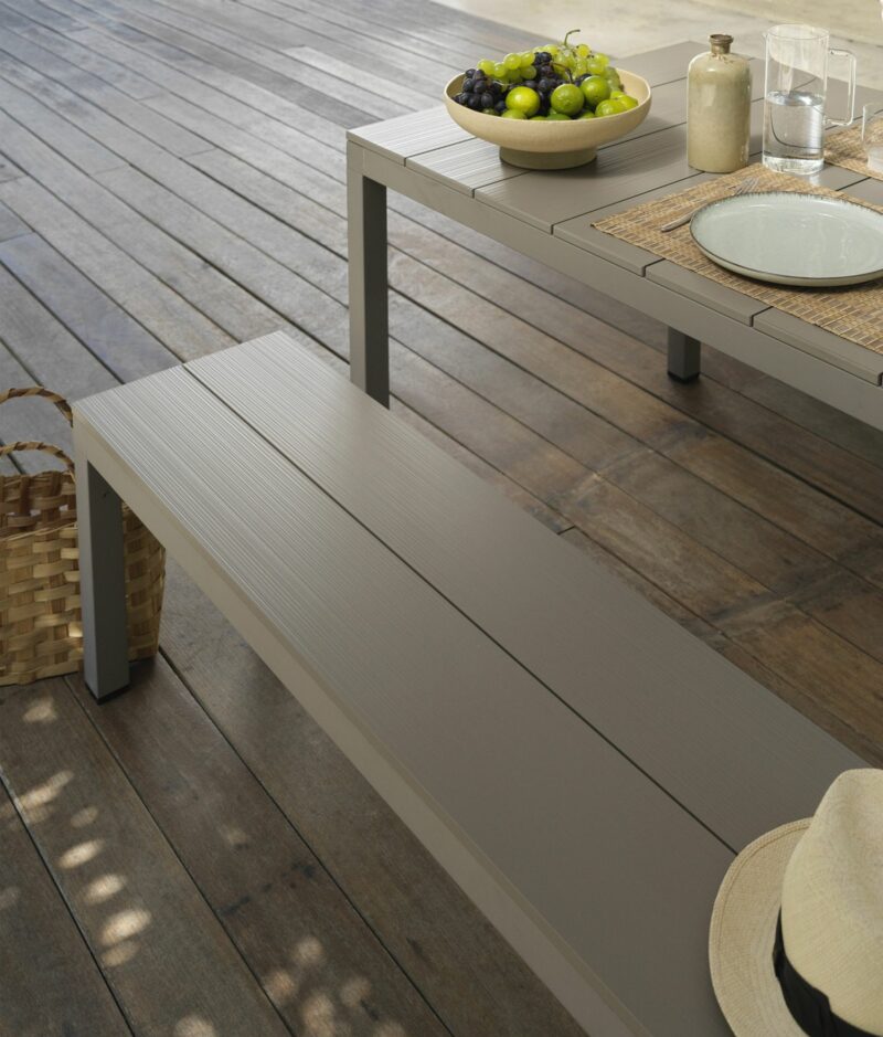 NARDI Rio Alu Outdoor Bench - Seat Panels & Texture