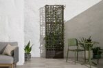NARDI Sipario Eco Wall Planter Partition Triple With Bora Bistro & Step in Olive Green