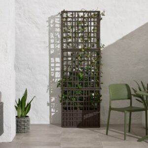 NARDI Sipario Eco Wall Planter Partition Triple With Bora Bistro & Step in Olive Green