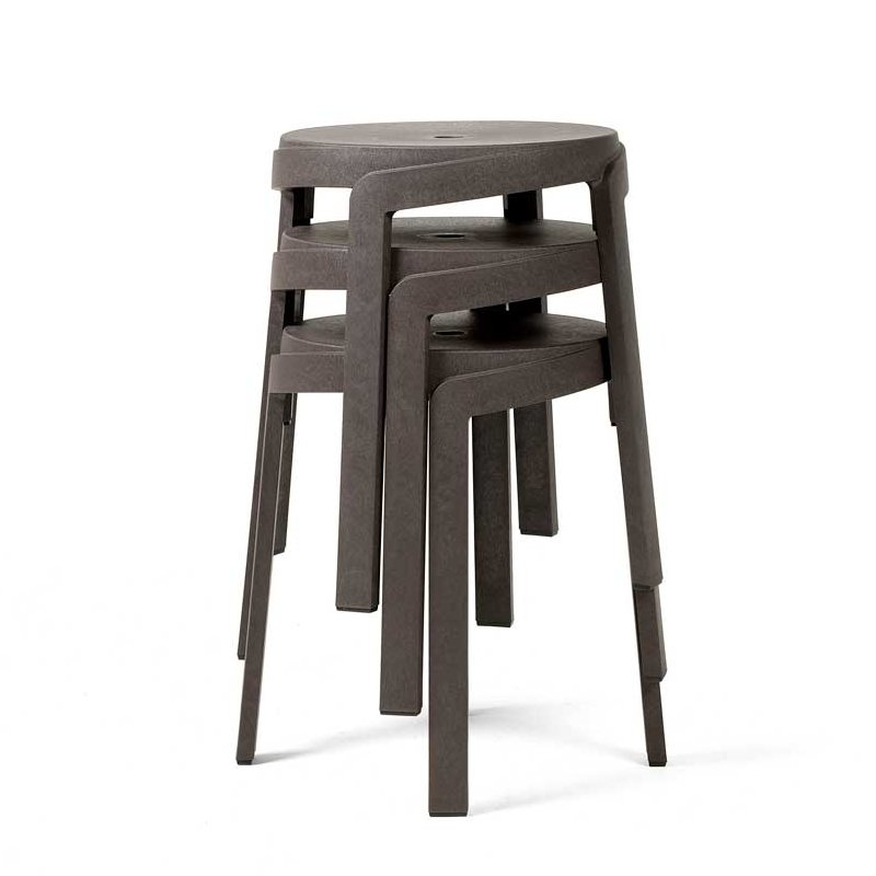 Nardi stack mini bar stools stacked together