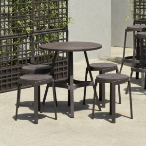 NARDI Stack Mini Combo 5-Piece Outdoor 4-Seater Set- Terra