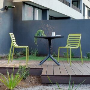 NARDI Clip Doga Bistro Set in Charcoal & Pear Featured