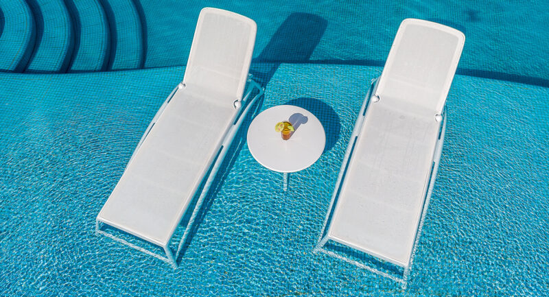 Nardi atlantico spritz 3 piece sun lounger set - white