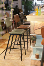 ByDezign Aviator Mid-Century Modern Tall Bar Stools in Colours at Bar